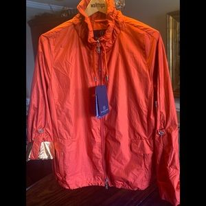 Worn only twice.  Very cheery fun jacket. I have lost weight so does not fit!